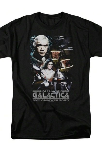 Battlestar Galactica 35th Anniversary Collage T Shirt Licensed Sci-Fi TV