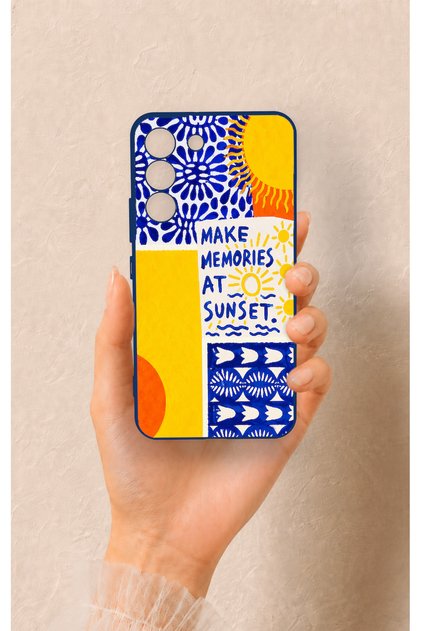 Samsung S22 Compatible Sunset Patterned Silicone Case