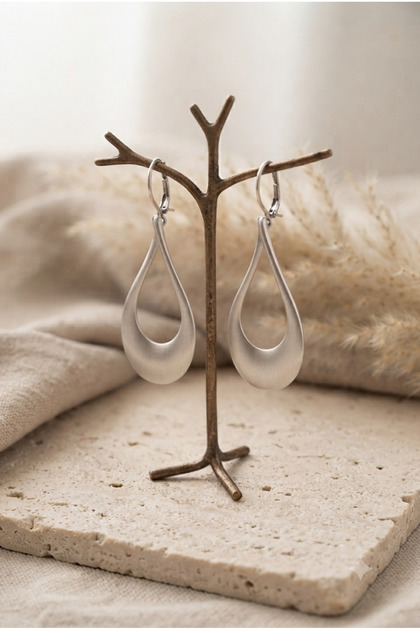 Cast Metal Plated Special Design Dangle Earrings