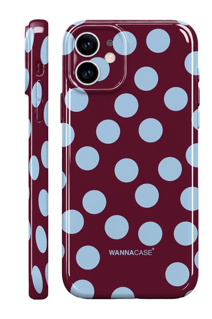iPhone 11 Cherry Polka Dot Essential Slim Full Covering Glossy Print Hard Phone Case with Camera Protection