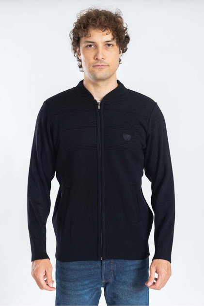 Men's Middle-Aged and Older Knitwear Knitted Acrylic Zippered Winter Dad Cardigan 3013