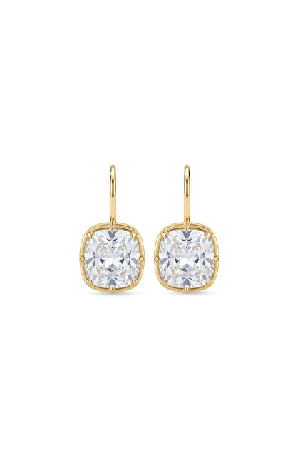 Steel Vienna Crystal Stone Oval Earrings
