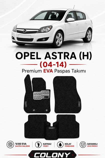 Opel Astra H Uyumlu EVA Paspas Tam Set–Araca Özel,Kolay Montaj,Su Geçirmez
