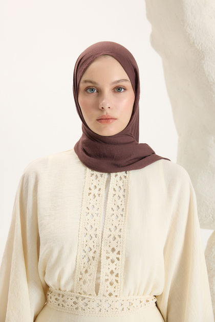 Daily Cotton Şal Kızıl Kahve
