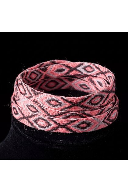 Pink Black Diamond Patterned Flat Shoelaces Sports Sneaker