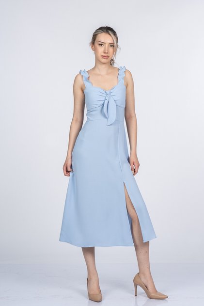 Women's Summer Blue Larina Minimal Stylish Dress 50409