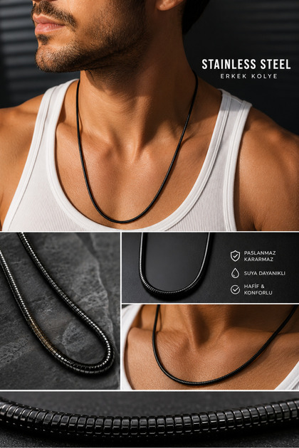Men's Chain Steel Necklace (60cm 2.4mm)