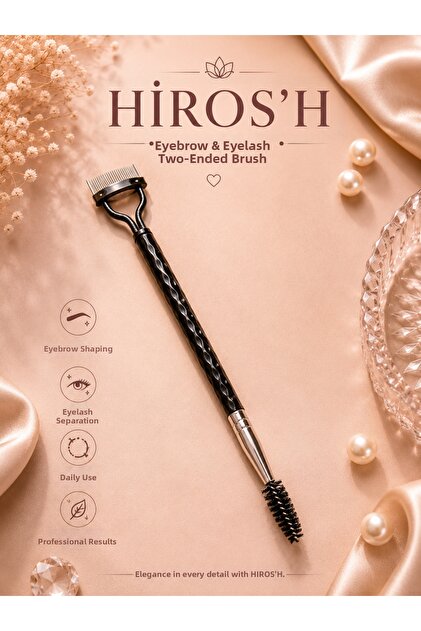 Mascara After-Application Eyelash Separator and Eyelash Combing Brush Double-Sided
