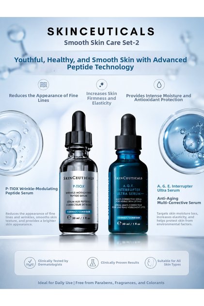P-Tiox & A.G.E. Interrupter Ultra 30 ml + 30 ml | Anti-Wrinkle and Anti-Tightness Serum Set