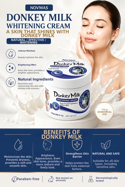 Donkey Milk Extract Skin Care Cream That Provides a Bright Appearance 115 g