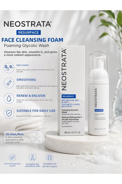 Resurface Glycolic Acid Purifying and Smoothing Facial Cleansing Foam 125 ml
