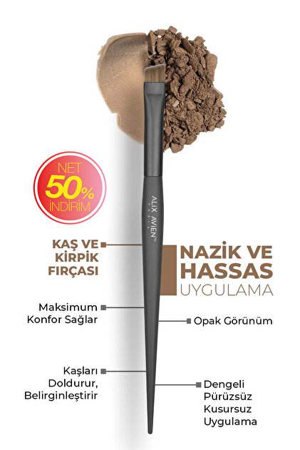 メイク道具・化粧小物 HOLLYWOOD AIR  A ir B rushM akeup Alix Avien Kaş Ve Göz Fırçası - Eyebrow Brush - Fiyatı, Yorumları