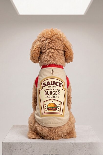 Köpek Elbisesi, Köpek Penye Atlet, Burger Souce Küçük Irk Köpekler