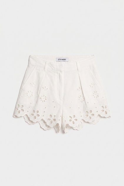 Off-White 7s6-101 Mini-Spitzen-Shorts für Damen mit detailliertem Design