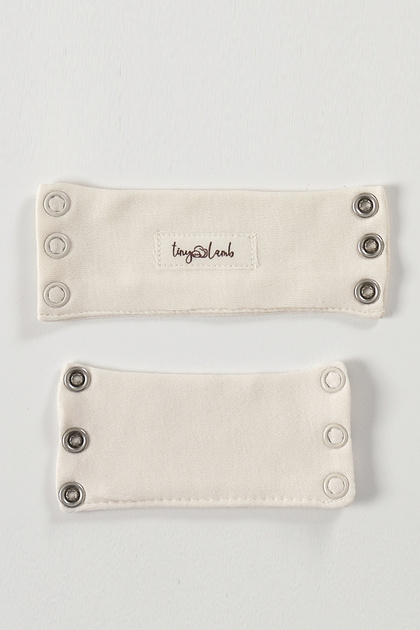 Baby Bodysuit Stone Color Extension Attachment 2 Pieces (Short and Long) 100% Cotton (with 9.5mm Snaps)