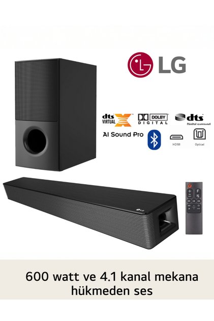 Mükemmel Netlik ve Derin Ses Yüksek 4.1 Kanal 600 W Soundbar & Sinema Sistemi DTS, Dolby Audio & Dolby Digital