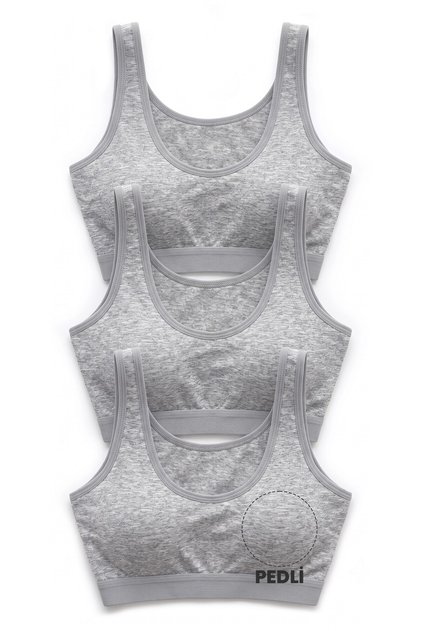 Girl's Bustier 3-Piece Thick Strap Padded (96% Cotton - 4% Elastane)