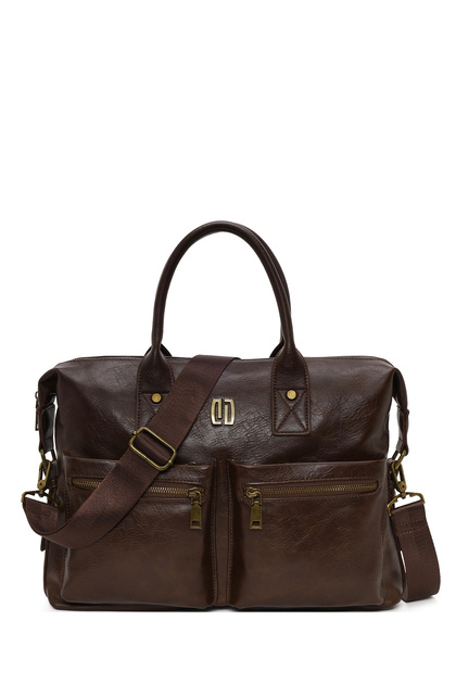 Men's Brown Long Strap Briefcase 25Wbd3016Ft