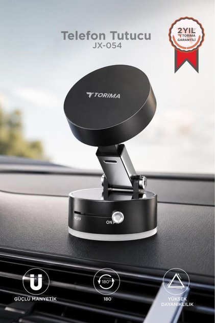 Telefon Tutucu Manyetik 180 Derece Dönebilen Ev Ofis Araç İçi Oto Aksesuarları JX054 Siyah