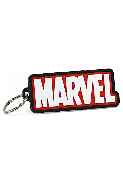 Marvel Written Keychain Hard Plastic | Comic Book Themed Keychain | Durable Metal Ring Axle