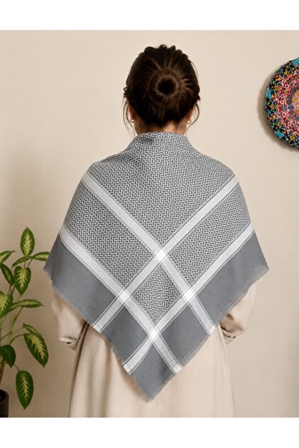 Unisex Daily Large Size Knitted Fabric Ethnic Pattern Shawl 130X130 cm