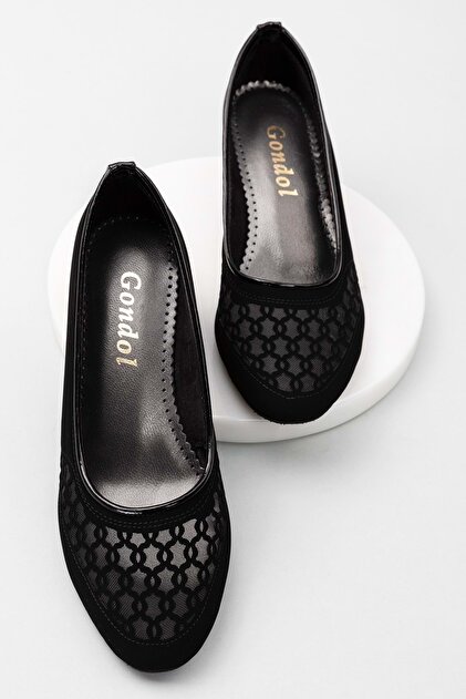 Transparent Detailed Home Shoes Dmr.195 Black