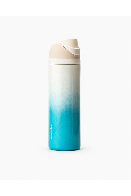 32oz Everyday Hydration Bottle, coastal, fresh, and easy to recognize, Stainless Steel Cold Water Flask with Push-Button Lid and Portable Loop