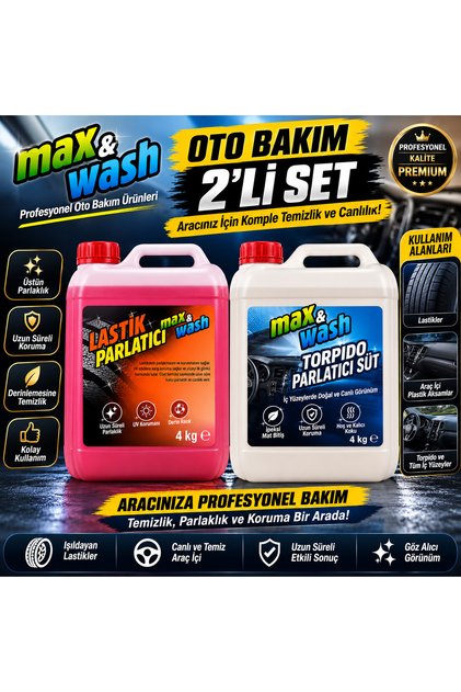 Oto Lastik Parlatıcı-Torpido Parlatıcı Süt. ( Özel Seri) 4+4kg