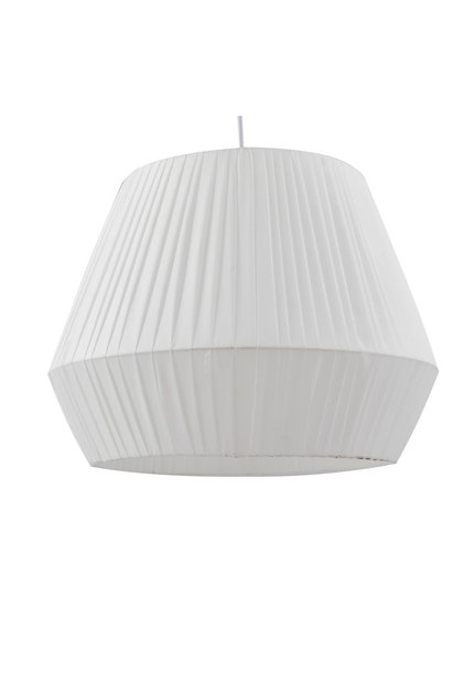 Lampă suspendată Vitore, Ø 40 cm, textil, alb