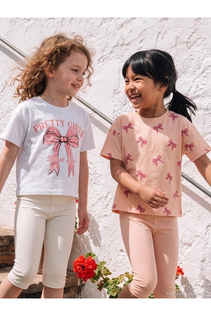 Girl's 2-Piece T-Shirt 6-9 Years Lilac