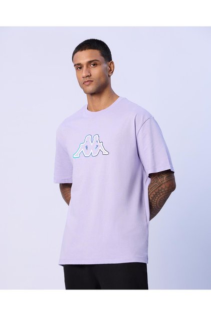 Merlin Erkek Lila Oversize Tişört