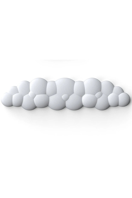 White L Size Ergonomic Mouse Pad with Wrist Rest for Keyboard, Cloud Anti-Slip Desktop Office Gamer