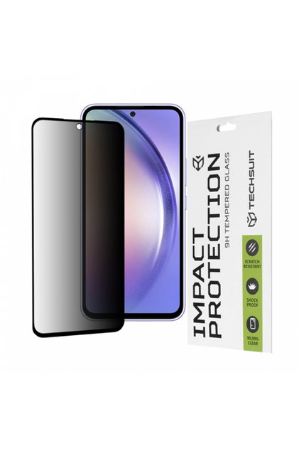 Folie de protectie Ecran Privacy Techsuit pentru Galaxy A54 A546, Sticla Securizata, Full