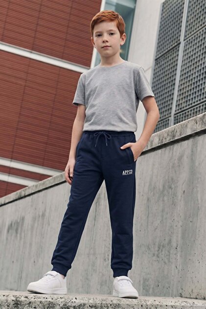 Printed Tie-Waist Boys' Sweatpants