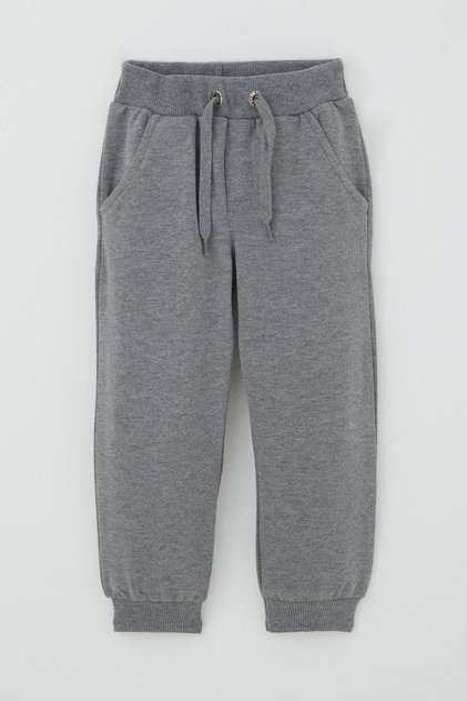 Boy's Sweatpants with Pockets, Age 3-8, Dark Gray Melange