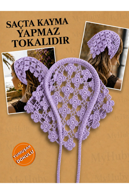Bohemian Style Knitted Tie-Down Crown Bandana