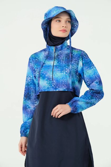 Crop Look Hijab Swimsuit with Hat