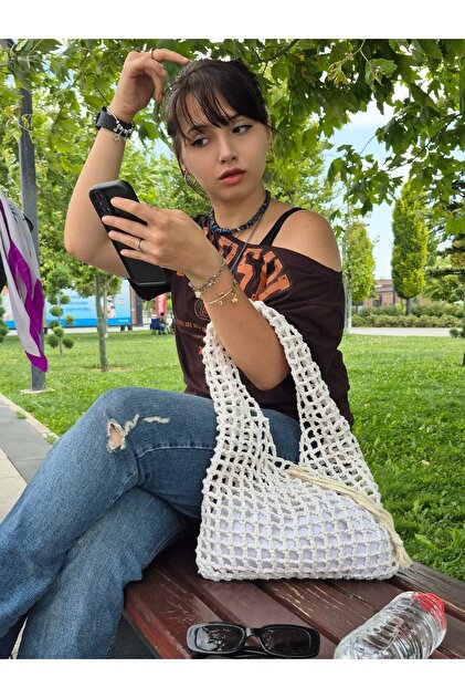 Summer Mesh Net Bag, Bag with Pouch
