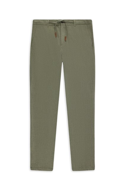 6 Drop Regular Fit Standart Kesim Beli İpli Likralı Gofre Klasik Kumaş Pantolon