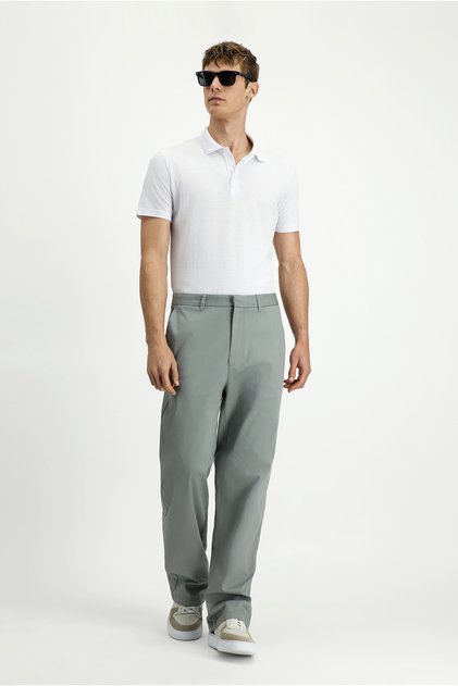 Regular Fit Standart Kesim Likralı Kanvas / Chino Pantolon
