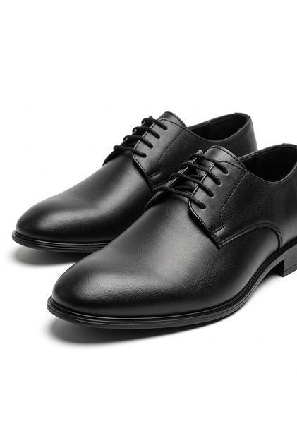 Men's Classic Shoes Made of Patent Leather and Matte Leather with Laces and Pvc Soles, Suitable for Bridal Suits and Suit Bottoms.