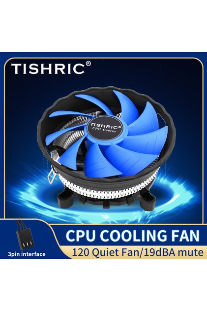NO RGB LGA1700-115X-AM23 No Lights TISHRIC CPU Cooler Cooling Fan 3Pin PWM PC Processor Cooler for I