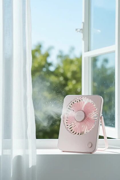 Miniso Makaron Serisi Katlanabilir Mini Fan Pembe – Şarj