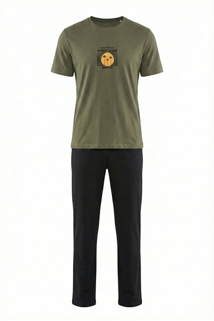 Willy Carlo 100% Cotton Printed Short Sleeve Men's Pajama Set
