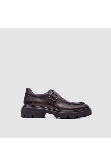 Kahverengi Erkek Smart Casual Monk Ayakkabı [TG052363]