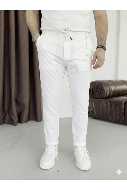 Ars Yaz Esi̇ni̇si̇: Special Textured Fabric, Jagir Side Pocket and Rope Detail, Elastic Waist, Refined and Stylish Slim Fit Tight-Legged Pants