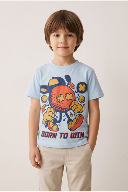 Boy Graphic T-Shirt Short Sleeve, 2-3Y