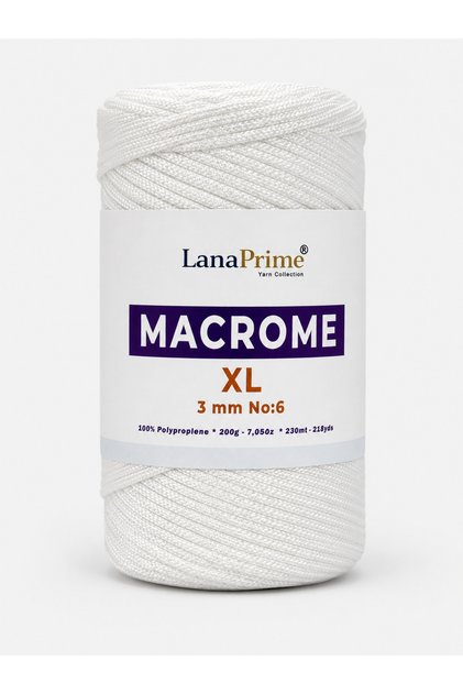 Macrame Knitting Cord (3mm) 230m. Bag Ipi 200 Gr Polypropylene