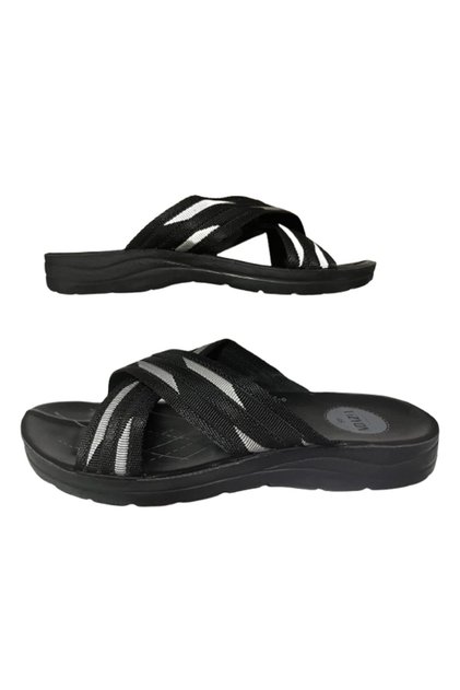 Men's Black-Gray Large Size Battal Slippers