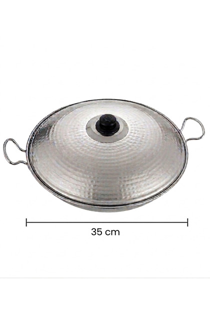 Covered Hair Roasting Pan Steel Roasting Pan 35 cm